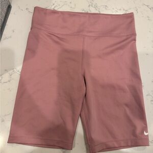 Nike Girls Blush Mauve Bike Shorts Large
